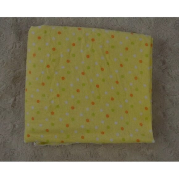 Swiggles Polka Dot Baby Blanket Yellow Green White Orange Flannel Receiving - Picture 1 of 5